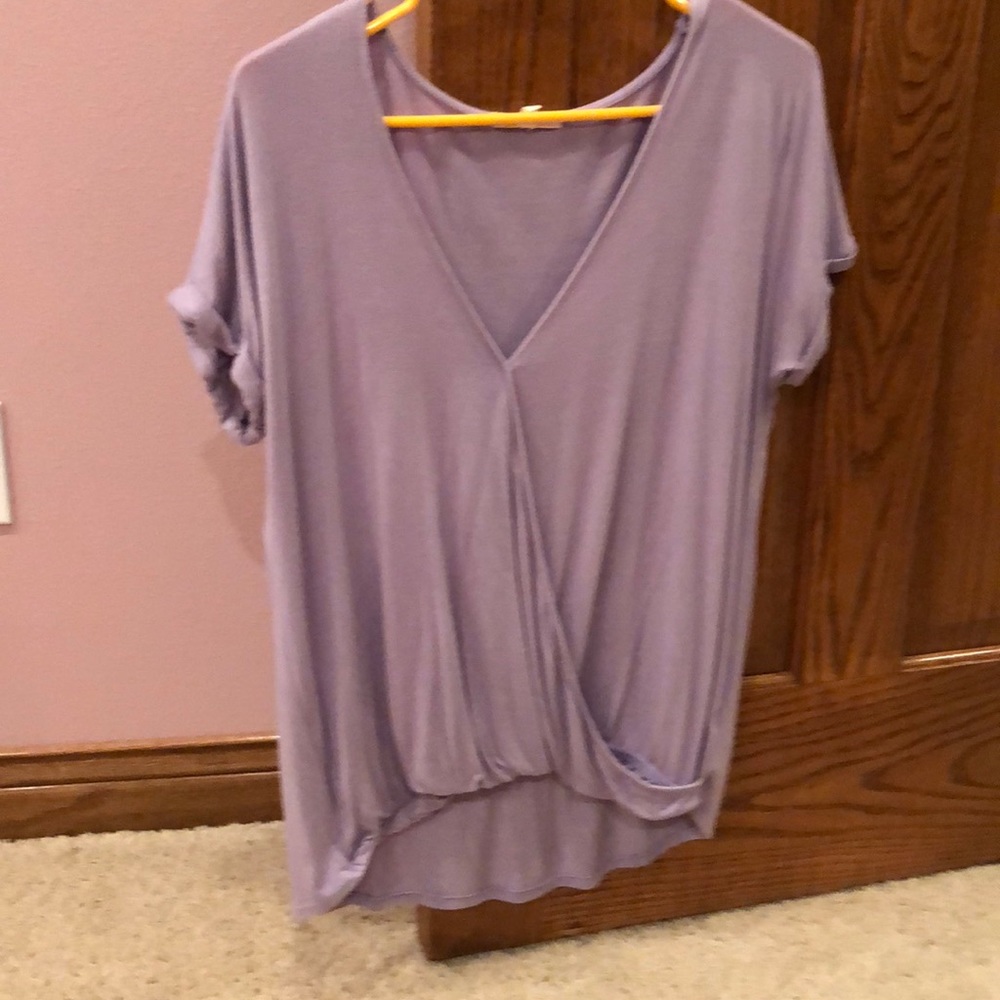 Lilian colored purple tee
